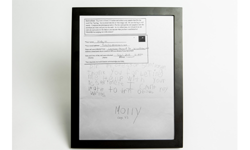 Letter from youngster