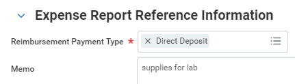 Reimbursement Payment Type