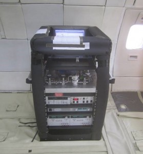 A closer look at the experimental rack on board NASA’s “Vomit Comet.”