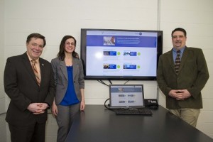 Peter Thomas, Cheryl Cerney, and Scott Hadley of University Advancement
