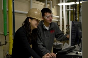 Dulguun Gantulga and Keith Guay at work in the competition.