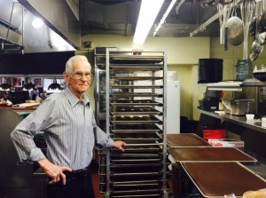 Retiring chef John Hayes in the kitchen at the Goat’s Head. There will be a reception in his honor today from 1:30 to 3:30 p.m. at the Goat’s Head.