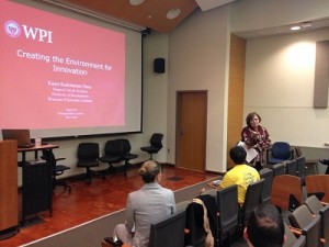 Oates told her audience that educators can shift from a passive, rigid approach to an active, creative atmosphere where ideas can flourish.