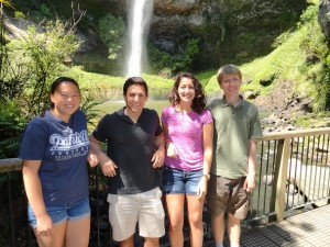 The project team, from left, Lindsay Gotts, Guy Scuderi, Jessica Caccioppoli, and Lukas Hunker.