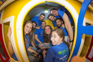 How many student carpenters can fit inside?