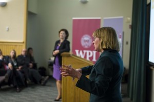Professor Kathi Fisler, who was honored for her promotion to full professor, gave a talk titled “What Cyberattacks Teach Us About Security Education.”